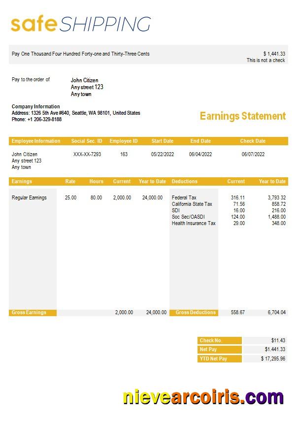 safe shipping company payroll
